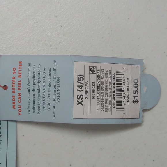 New! Kids' 2pc Button Up Pajama Set Buffalo Check - Cat & Jack™ Red M - Picture 14 of 16